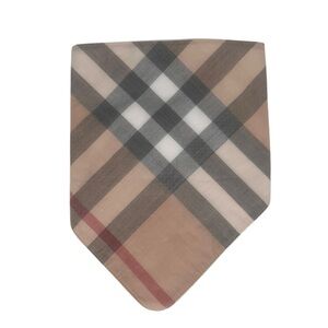 Burberry Baby Bib Nova Check Plaid Bandana Style Cotton Snap Closure